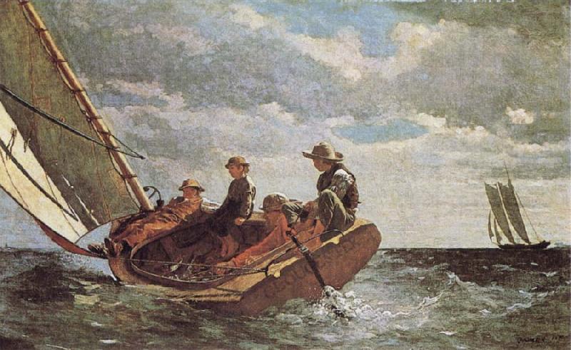 Winslow Homer Breezing up China oil painting art